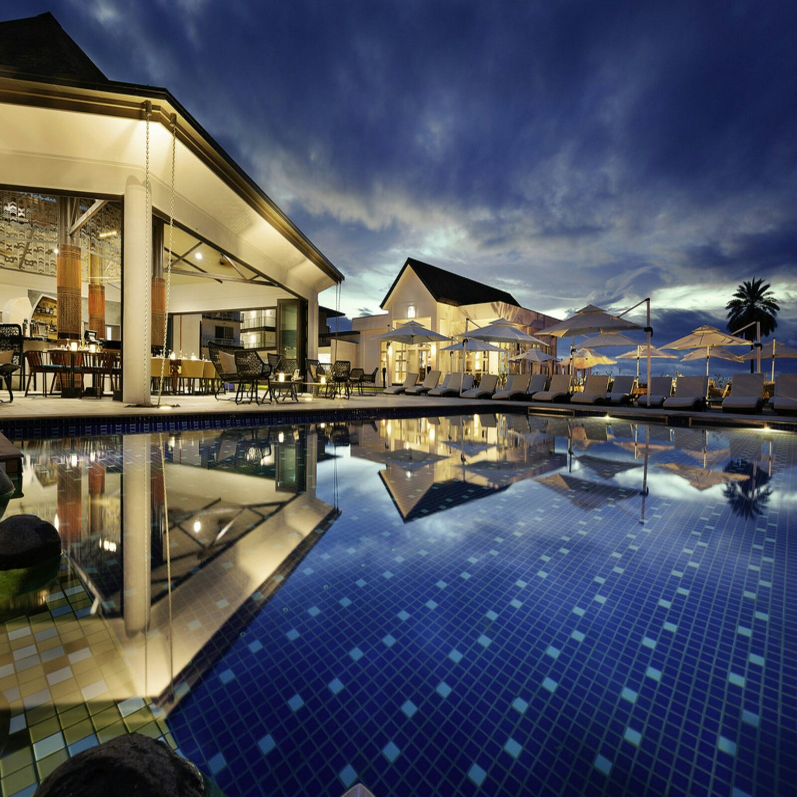 Private luxury hotel resort with pool